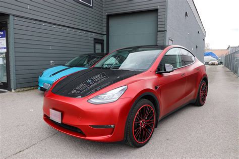 Red Tesla Model Y KPMF Matte Russet Red Wrap | Twiisted Wrap