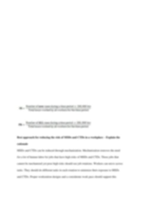 SOLUTION: Musculoskeletal Disorders Msds And Cumulative Trauma Disorders Ctds In A Workplace ...