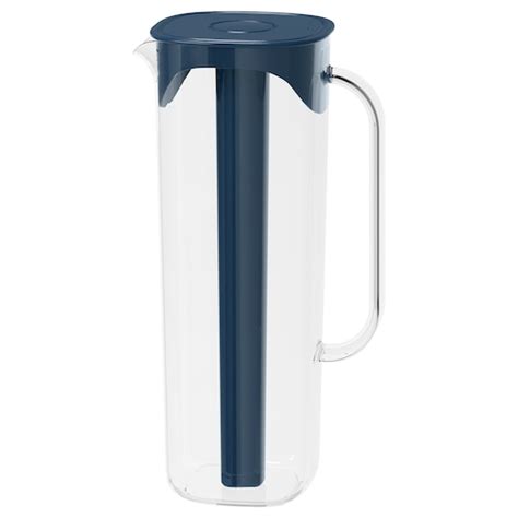 MOPPA jug with lid, dark blue/transparent, 1.7 l (57 oz) - IKEA