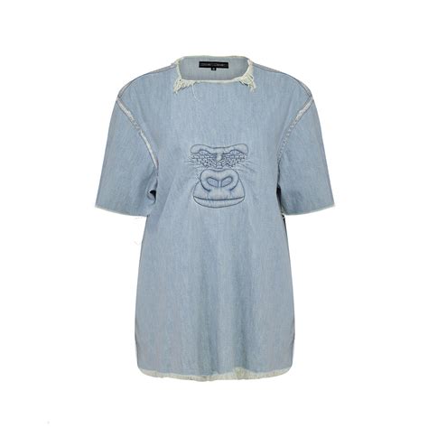Huemn Gorilla Insignia Denim Longline T-Shirt – HUEMN