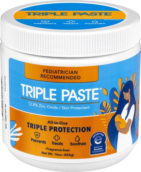 Amazon.com: Triple Paste Diaper Rash Cream for Baby - 16 Oz Tub - Zinc ...