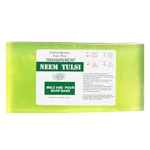 Buy Pratha Naturals Neem Tulsi Melt and Pour soap base | Glycerin Soap ...