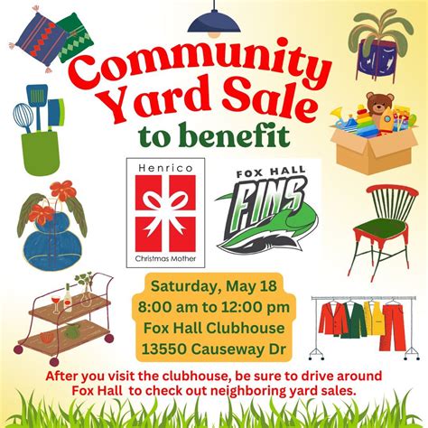 Community Yard Sale to Benefit Henrico Christmas Mother and Fox Hall ...