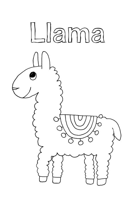 Printable Llama Coloring Pages - Printable Board Games