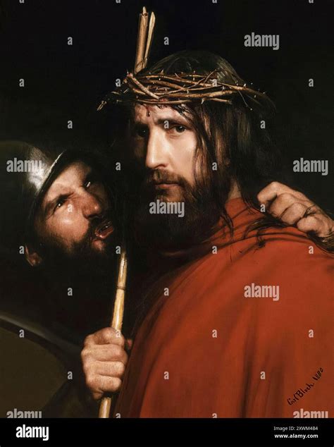 Christ with crown of thorns paintings hi-res stock photography and ...