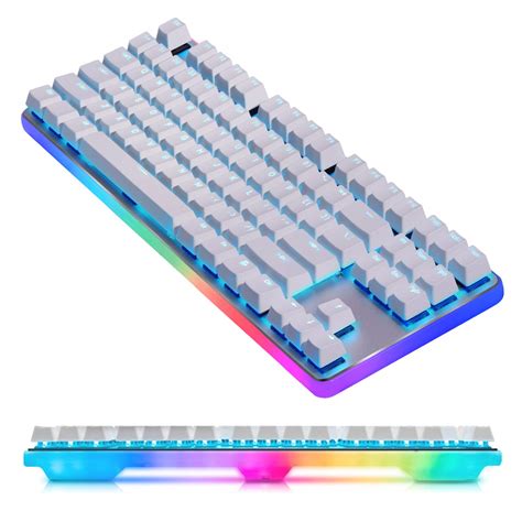 GANSS Rainbow RGB Backlit Wired Mechanical Gaming Keyboard,Ganss G.S 87 ...