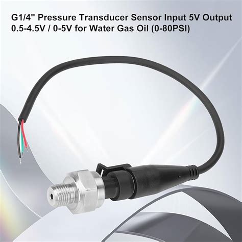 Pressure Transducer Sensor DC5V 0-1.2 MPa G1/4 For Oil, Fuel, Diesel ...