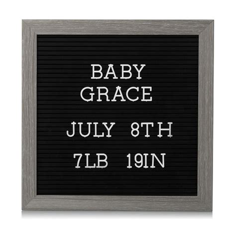 Buy Pearhead 10" x 10" Letterboard, Rustic Nursery, Message Board, Baby ...