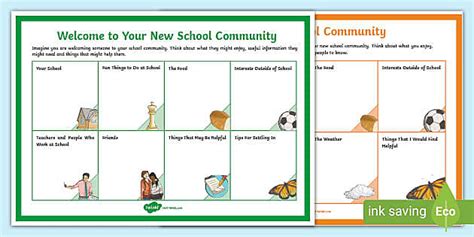 Refugees: Welcome to Our School Community Activity Sheet