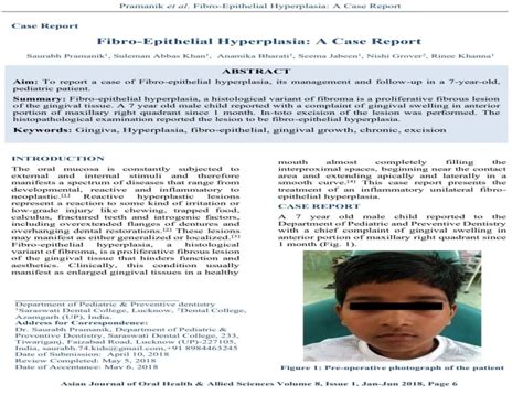Fibro-epithelial Hyperplasia: A case report|SDCINDIA