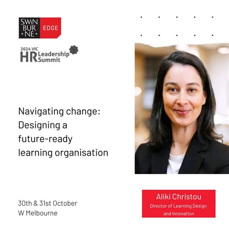 Join us at the 2024 Vic HR Leadership Summit where Aliki Christou will ...