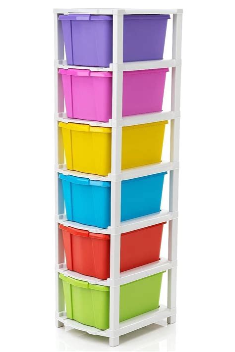 RYLAN 6 Layer Plastic Modular Drawer Organizer Plastic Drawer Storage ...