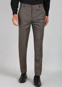 Raymond Slim Fit Men Brown Trousers - Buy Raymond Slim Fit Men Brown ...