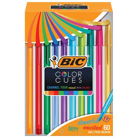 BIC Cristal Colored School Set - Medium Point Ball Pens, Assorted ...