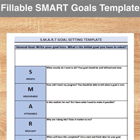 Image result for Smart Goals Printable
