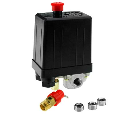 Buy Single Phase Air Compressor Pressure Switch (4 Port) with Safety ...
