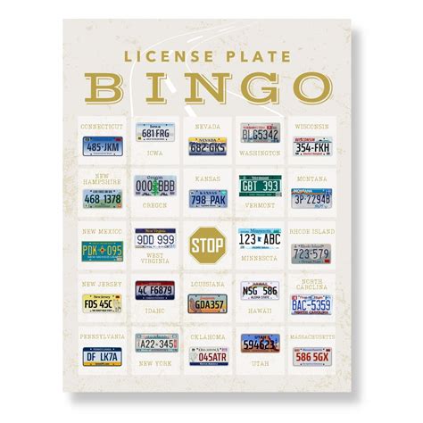 Printable License Plate Bingo Cards for Car Travel - buck & co.
