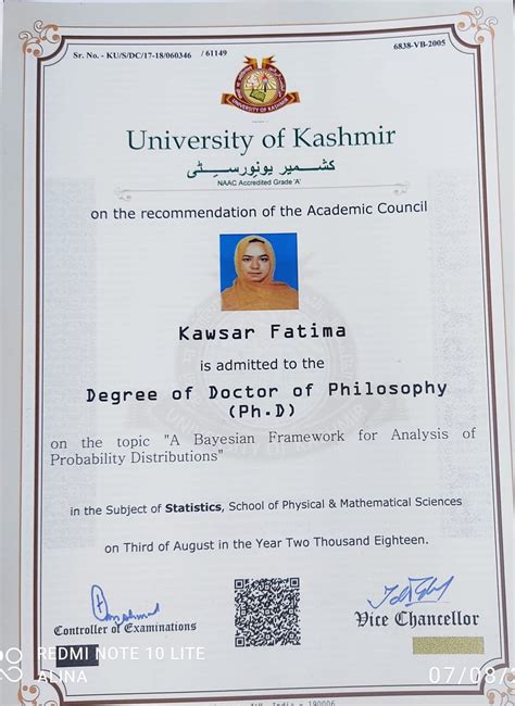 Statistics, University of Kashmir