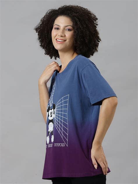 Mickey & Friends Printed Oversized Tshirt For Women – Free Authority