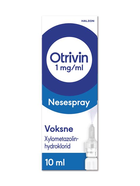 Otrivin 1 mg/ml nesespray, 10 ml - Nesespray og nesedråper - Farmasiet.no