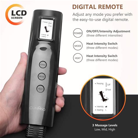 Cunmiso Leg Air Compression Massager with LCD Handheld India | Ubuy