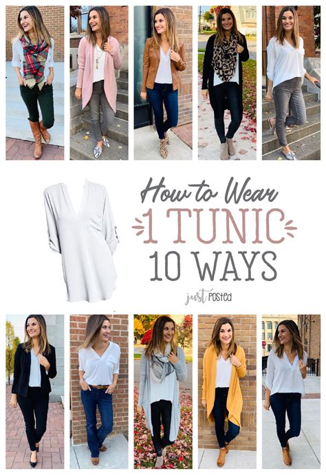 How to Wear 1 Tunic Top 10 Different Ways | Cute outfits, Style, Work ...