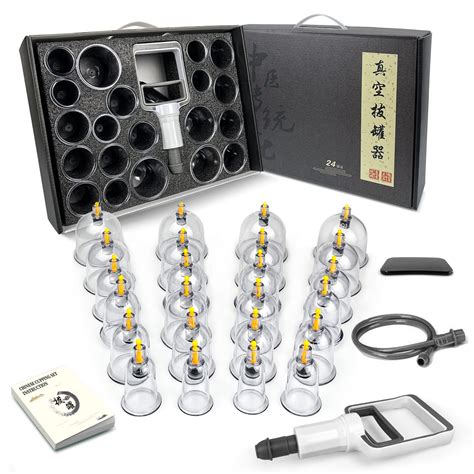 DEFUNX Cupping Therapy Set 24 Cups Professional Chinese Cupping Set ...
