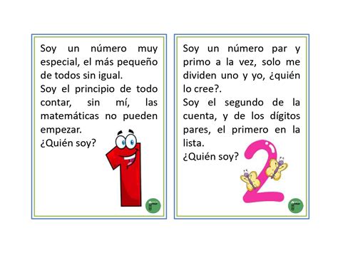 Divertidas adivinanzas de números - Orientacion Andujar