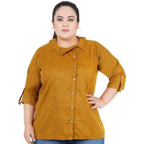 Indietoga Women's Plus Size Cotton Linen Tunic Shirt Tops (P10001264 ...