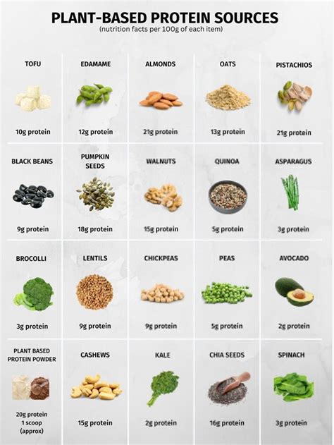 Plant-based/high Protein Foods Reference Chart, PRINTABLE / INSTANT DOWNLOAD. for Healthy Eating ...