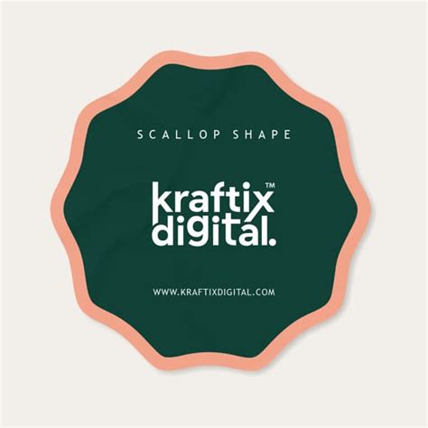 Custom Scallop Shape Stickers | Labels for Boutiques & Products
