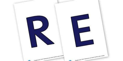 RE - display lettering (teacher made) - Twinkl