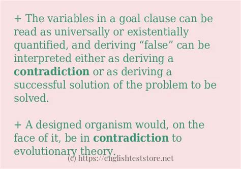 "contradiction" in-sentences - EnglishTestStore Blog