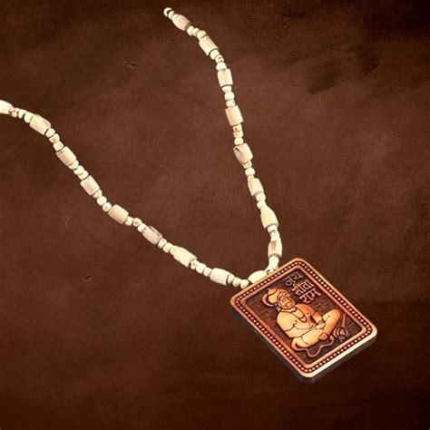 Shri Bageshwar Dham Tulsi Mala With Wooden Hanuman Idol locket – DevikCraft