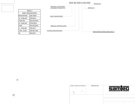 TSW Series Drawing Datasheet by Samtec Inc. | Digi-Key Electronics