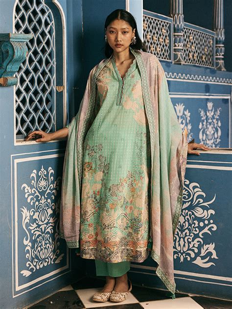 Buy Blue Cotton Kurta Set | Shop Saundh Kurtas