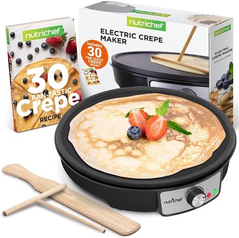 Amazon.com: Baker's Friend Instant Crepe Maker with Handle, Electric ...
