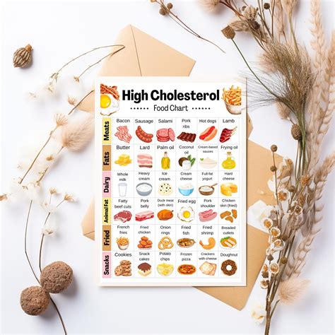 High Cholesterol Food Chart, High Cholesterol Grocery List, High Cholesterol Snack List, High ...
