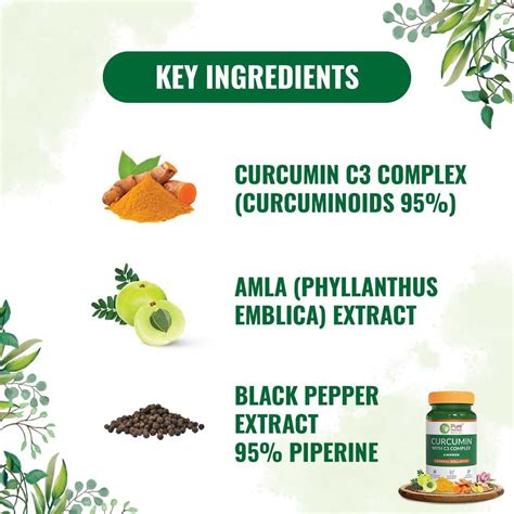 Pure Nutrition Curcumin with C3 Complex 760 mg, 60 Capsules Price, Uses ...