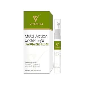 Vitacura Under Eye Roll On Serum with Vitamin C & Hyaluronic Acid | Eye ...