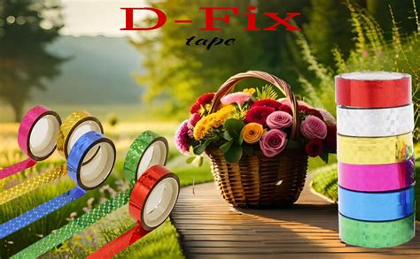 D-fix® Shining Laser Adhesive Colourful Cello Tapes Rolls, Decorative ...