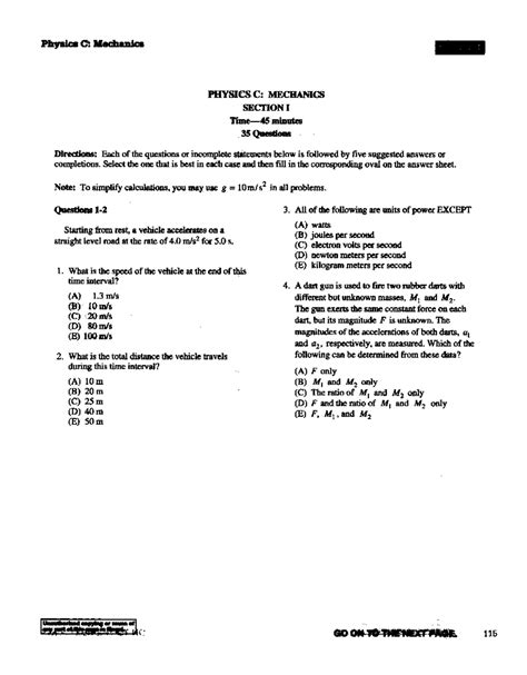 Ap24 frq physics c mech set 1 - 2024 AP ® Physics C: Mechanics Free ...