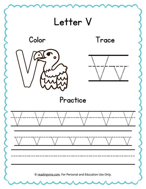 Tracing Letter V Worksheets at Fawn Adams blog