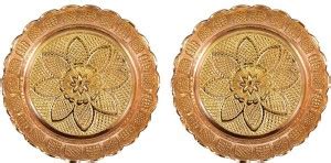 eCraftOdisha small brass plates for pooja/serving dry fruits/sweets(8 ...