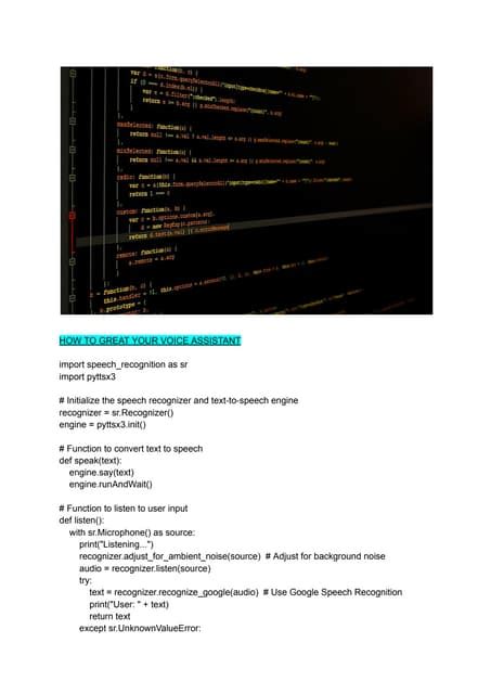 Voice Assistant Code Python 的图像结果