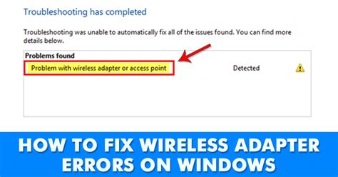 Image result for Problem with Wireless Adapter