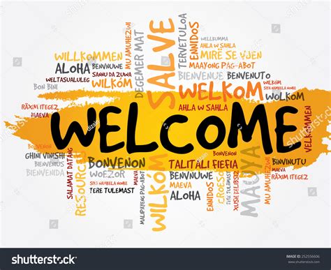 Welcome Word Cloud In Different Languages Clipart Welcome Word Cloud