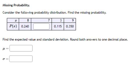 Image result for Finding Probability Missing Number