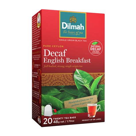 Decaffeinated English Breakfast Tea 20 Tea Bags – Dilmah New Zealand