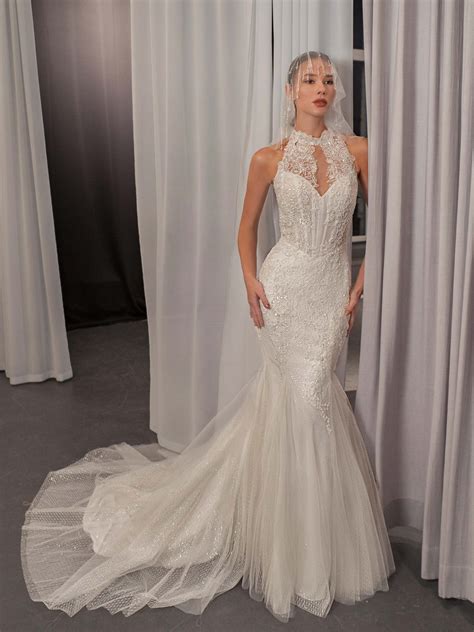 Halter Neck Mermaid Wedding Dress
